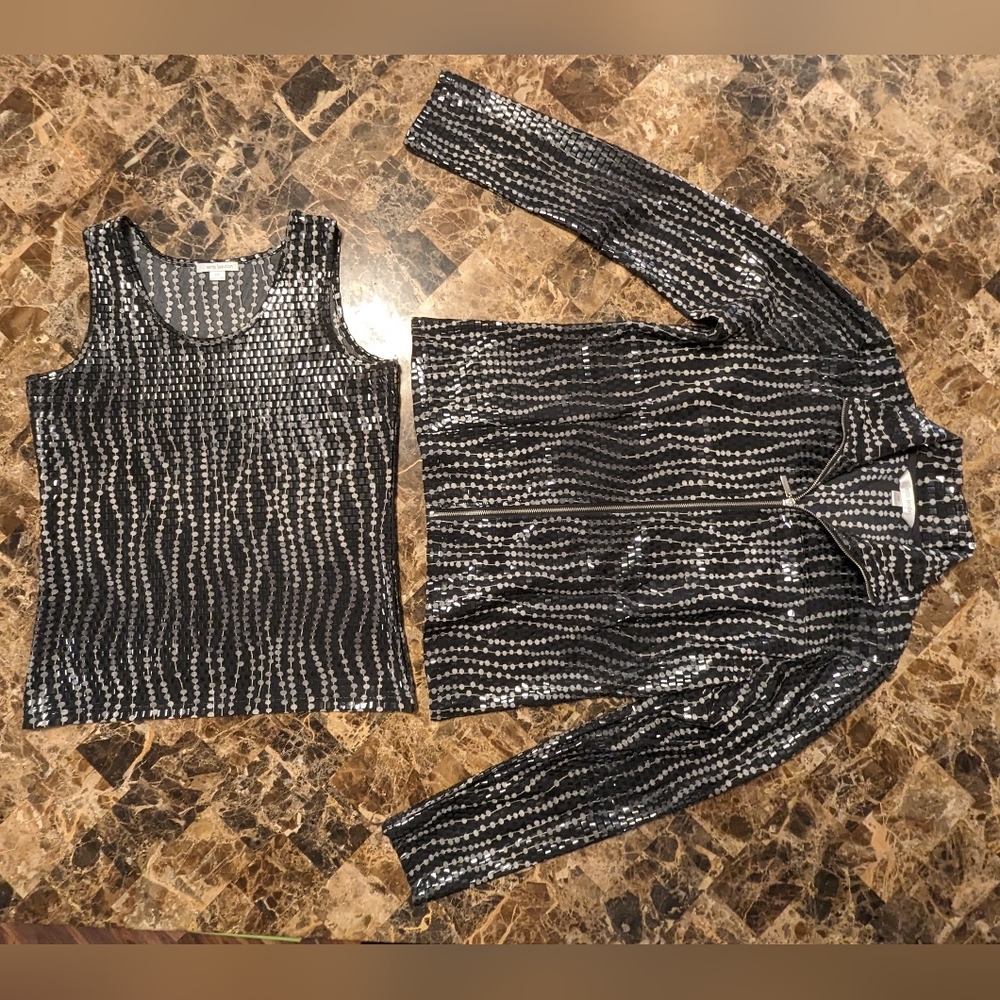 Erin London 2pc tank w/ matching jacket - Picture 8 of 11